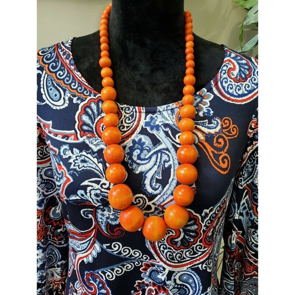 New Directions Women's Blue Cotton Cold Shoulder Sleeve Round Neck Blouse Size M - Picture 2 of 10